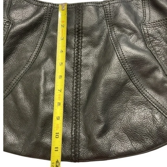 Lucky brand black leather hobo bag